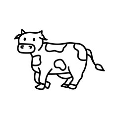 Flat cow design illustration, ideal for Islam, Eid, and Qurban themes. Perfect for sacrificial animal and Islamic festival graphic projects.