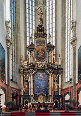 Altar in der Kirche St. Maria vor dem Teyn (Teynkirche oder auch Marienkirche) in der Altstadt von...