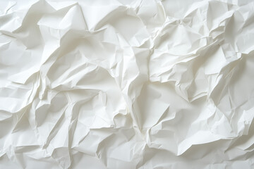 Obraz premium Crumpled White Paper Texture
