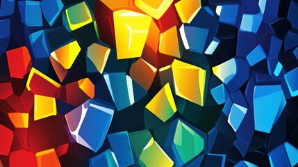 Abstract Colorful Geometric Crystal Formation