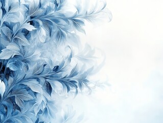 Fototapeta premium Elegant frost-covered leaves forming a stunning winter-themed background with intricate frozen details and icy textures 13