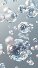 Luftblasen auf schwarzem Hintergrund f&uuml;r kreative und elegante Designs

