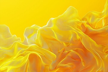 Obraz premium A bright yellow background with flowing, organic wave patterns creating a sense of energy and motion.