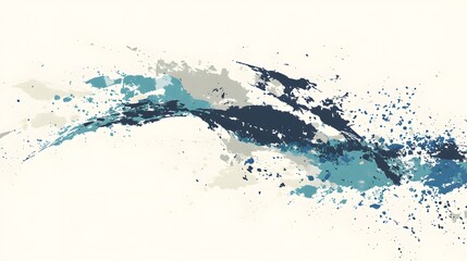 Abstract Blue and Gray Paint Splatter Background