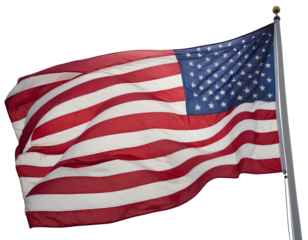American flag on a transparent background generated image : Generative AI
