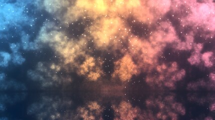 Naklejka premium Cosmic Nebula, Vibrant Galaxy Background Image