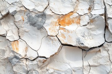 Fototapeta premium Cracked and peeling wall texture with weathered paint