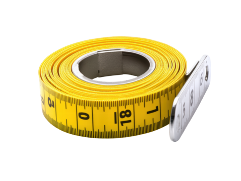Isolated Yellow Measuring Tape