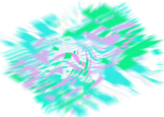 An abstract transparent iridescent color blur design element.