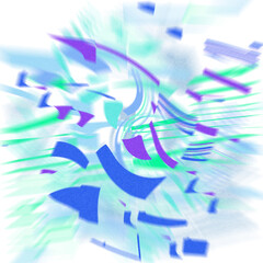 Fototapeta premium An abstract transparent iridescent color blur design element.