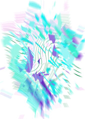 An abstract transparent iridescent color blur design element.