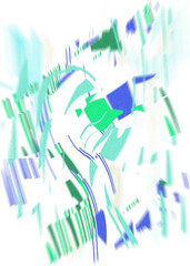 An abstract transparent iridescent color blur design element.