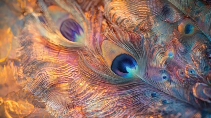 Opulent Peacock Feathers: A Symphony of Color and Texture