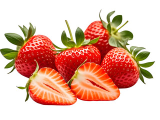 Strawberry Strawberries, many angles and view side top,juicy,closeup,natural
