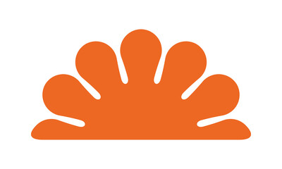 Fototapeta premium Metaball Sunrise Semicircle Shape Orange Icon