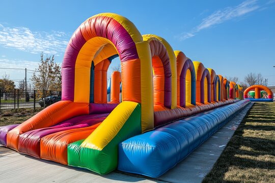 Thrilling Inflatable Obstacle Course Adventure in the Open Air – Family Fun Activities for Everyone