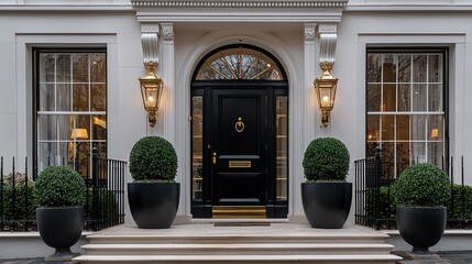Elegant London Townhouse Entrance