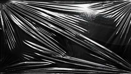 Closeup of Plastic Wrap Texture Overlay on Polyethylene Packaging A Stark Contrast of Transparency and Rigidity for Vinyl or CD Covers
