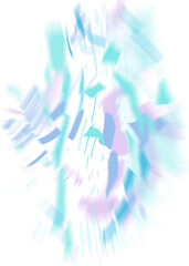 An abstract transparent iridescent color blur design element.