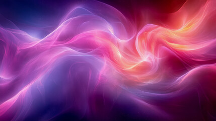 Obraz premium Abstract Cosmic Nebula: Pink, Purple, and Orange Swirls of Light and Energy