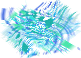 An abstract transparent iridescent color blur design element.