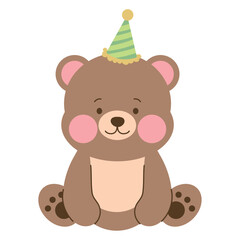 Bear with party hat