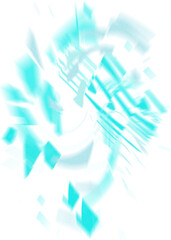 An abstract transparent iridescent color blur design element.