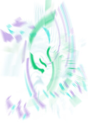 An abstract transparent iridescent color blur design element.