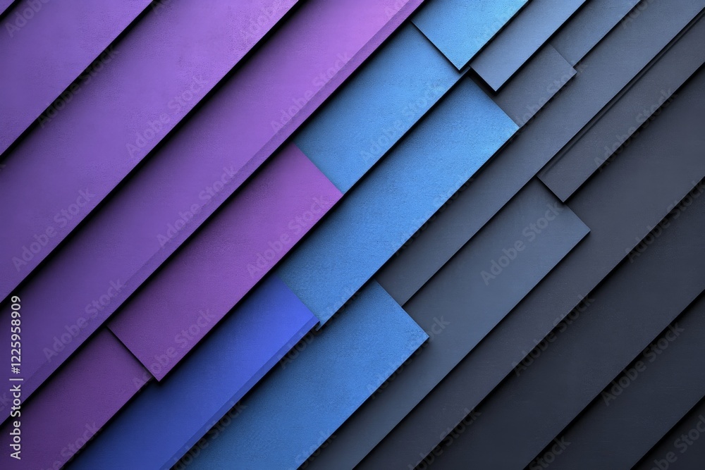 Leinwandbilder Colorful geometric patterns of layered materials create an abstract art display in a modern setting