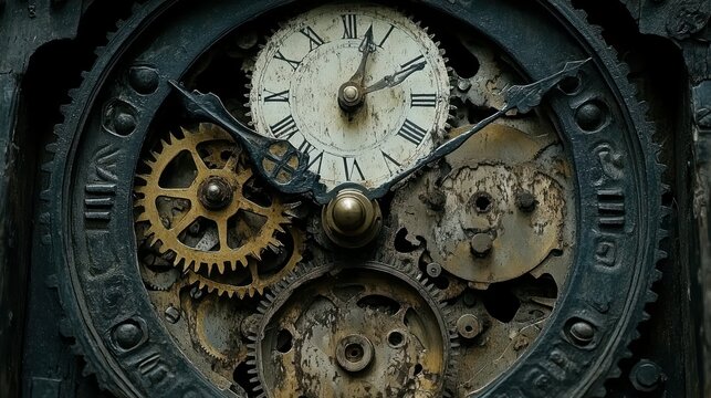 Intricate Clockwork Mechanism: A Timeless Marvel of Engineering