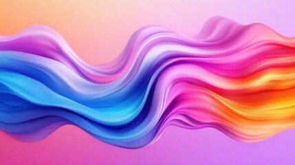Fototapeta premium Vibrant Abstract Waves of Colorful Flowing Textures in Pink, Blue, Purple, and Orange Tones