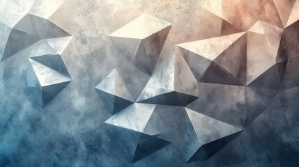 Abstract Geometric Concrete Wall Texture Design