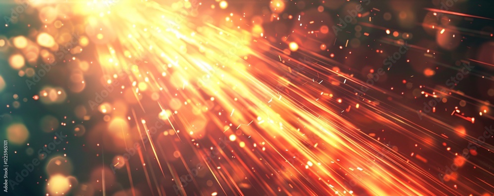 Aufkleber Background of light streaks creating a fiery tunnel with sparks