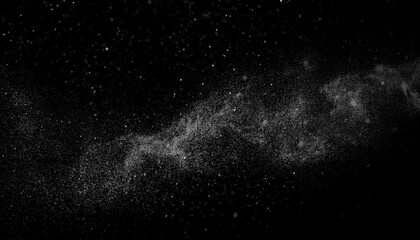 Striking Abstraction of Dust Particles Swirling against a Dark Backdrop, Showcasing an Evolving Cosmic Dance in a Minimalist Animation.