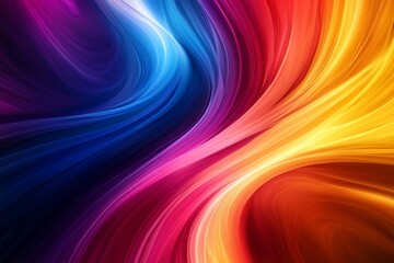 Obraz premium Vibrant abstract waves of color flowing seamlessly, creating a dynamic and energetic background