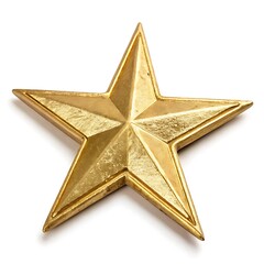 Fototapeta premium gold star isolated on white background