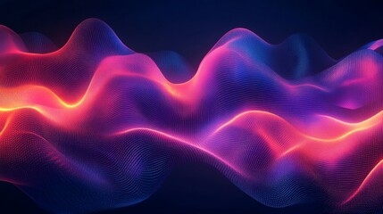 Abstract Pink and Blue Digital Waveform