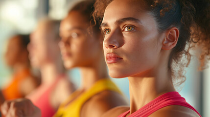 Fitness Motivation – Confident Woman Exercising at Golden Hour