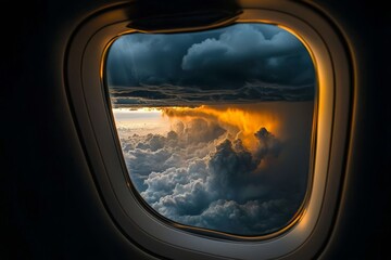 Observing a dramatic thunderstorm from above the clouds.