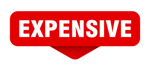 expensive sticker. expensive sign on transparent background
