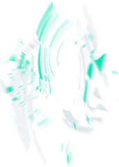 An abstract transparent iridescent color blur design element.