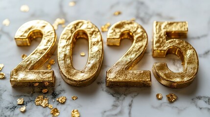 Golden 2025 New Year's Celebration