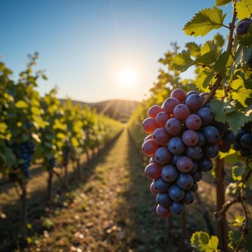 Racimo de uvas en un vi&ntilde;edo