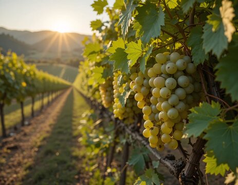 Racimo de uvas en un vi&ntilde;edo