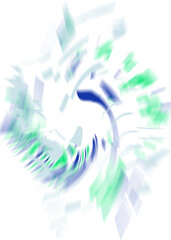 An abstract transparent iridescent color blur design element.