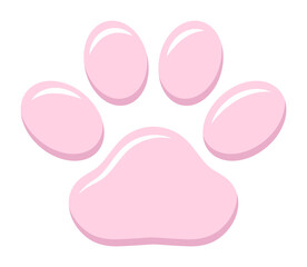 pink cat paw sticker