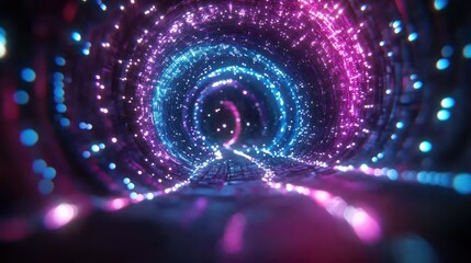 Neon Tunnel: A Psychedelic Journey Through Light and Color