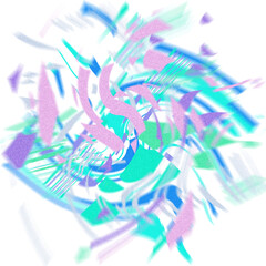 An abstract transparent iridescent color blur design element.