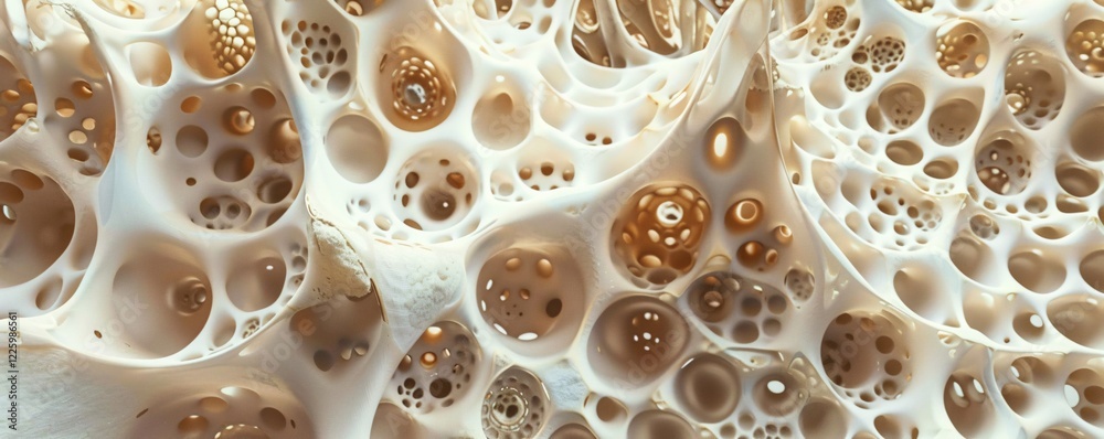 Fototapete Intricate three-dimensional formation with a variety of hole sizes creating a complex pattern
