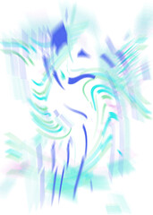 An abstract transparent iridescent color blur design element.